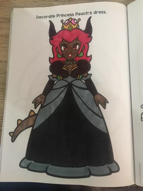 Got my wife a Mario Bros coloring book on the condition that I get a page of my choice to color 😈