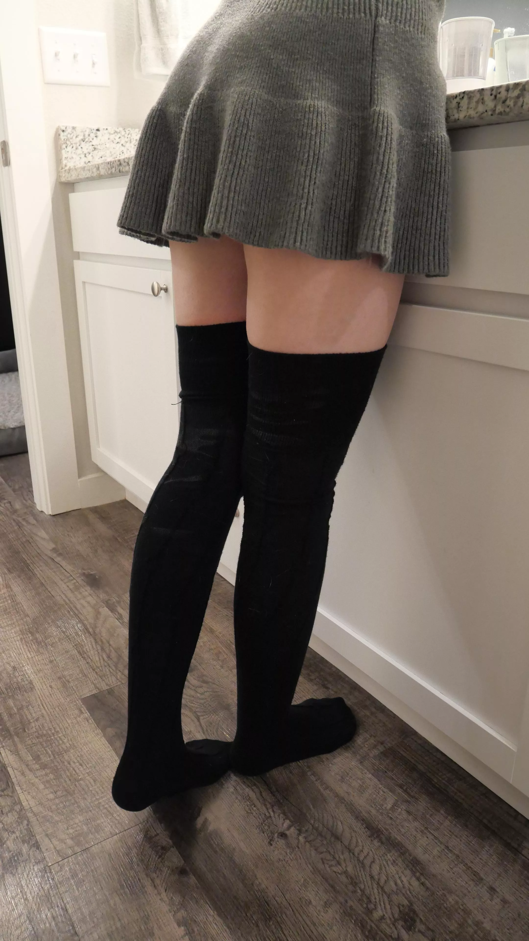 The view of my legs while I get ready for another photoshoot!