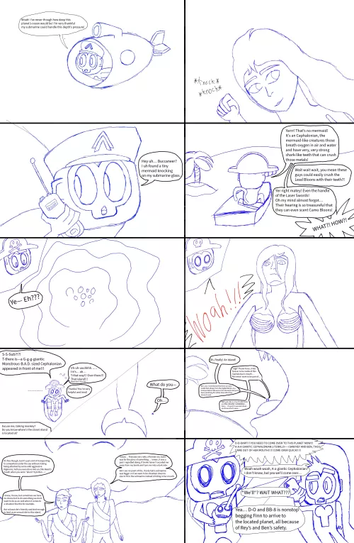 {Image} The two Monkeys were looking for at least an Cephalonian from an beach-ocean like planet, meanwhile a giantess-like Cephalonian helped out Rey and Ben to an island with an unusual ride. (The planet was discovered in the galaxy, it’s much, much 