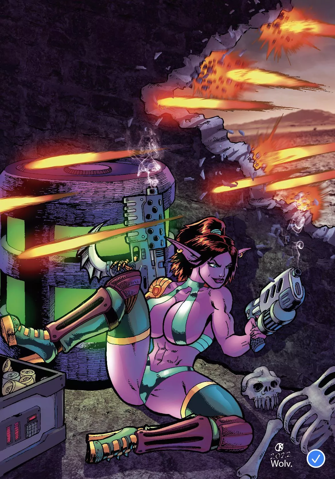 Rin: Intergalactic Mercenary Raffle @ Apothic press on Facebook live 7pm EDT. Backers win original art!