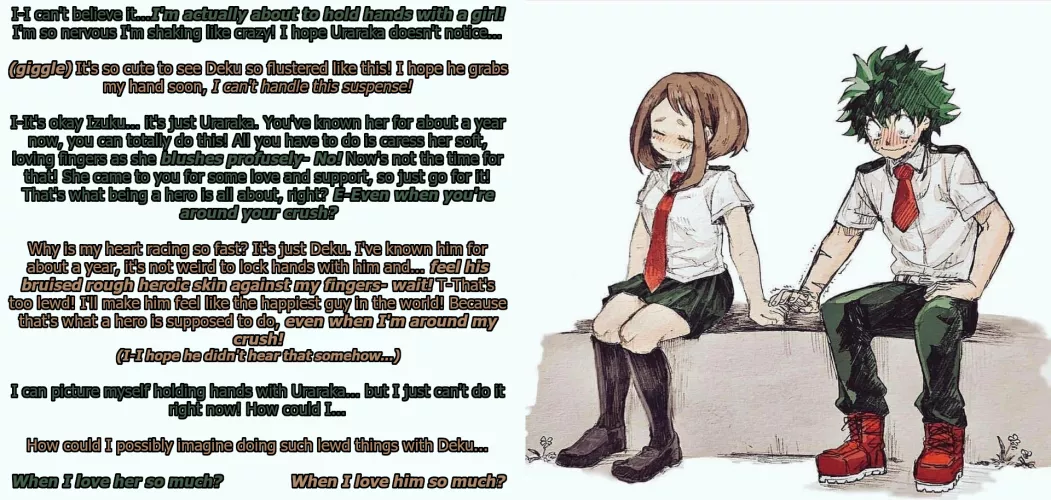 Izuku and Uraraka Get Lewd Together [Degenerate] [Public Sex] [Handholding]