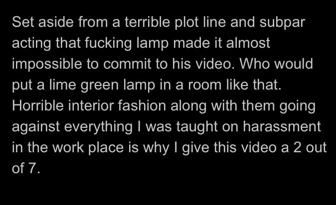 Counter point, it’s porn