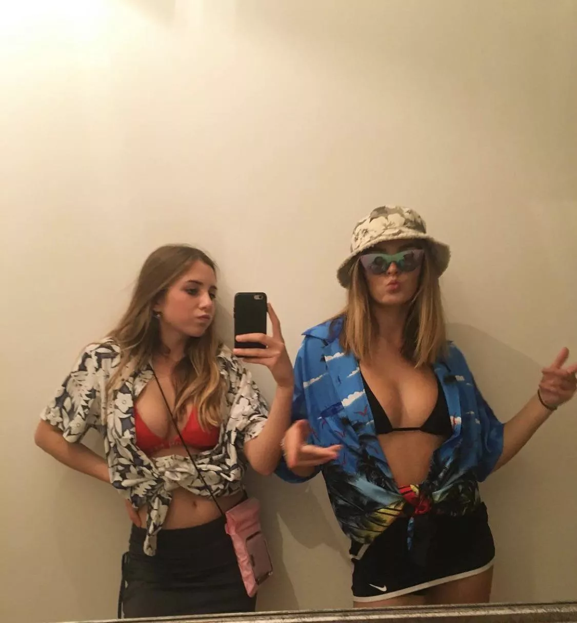 These two girls both invite you back to their house after the party for some fun, who are you going with? [2]