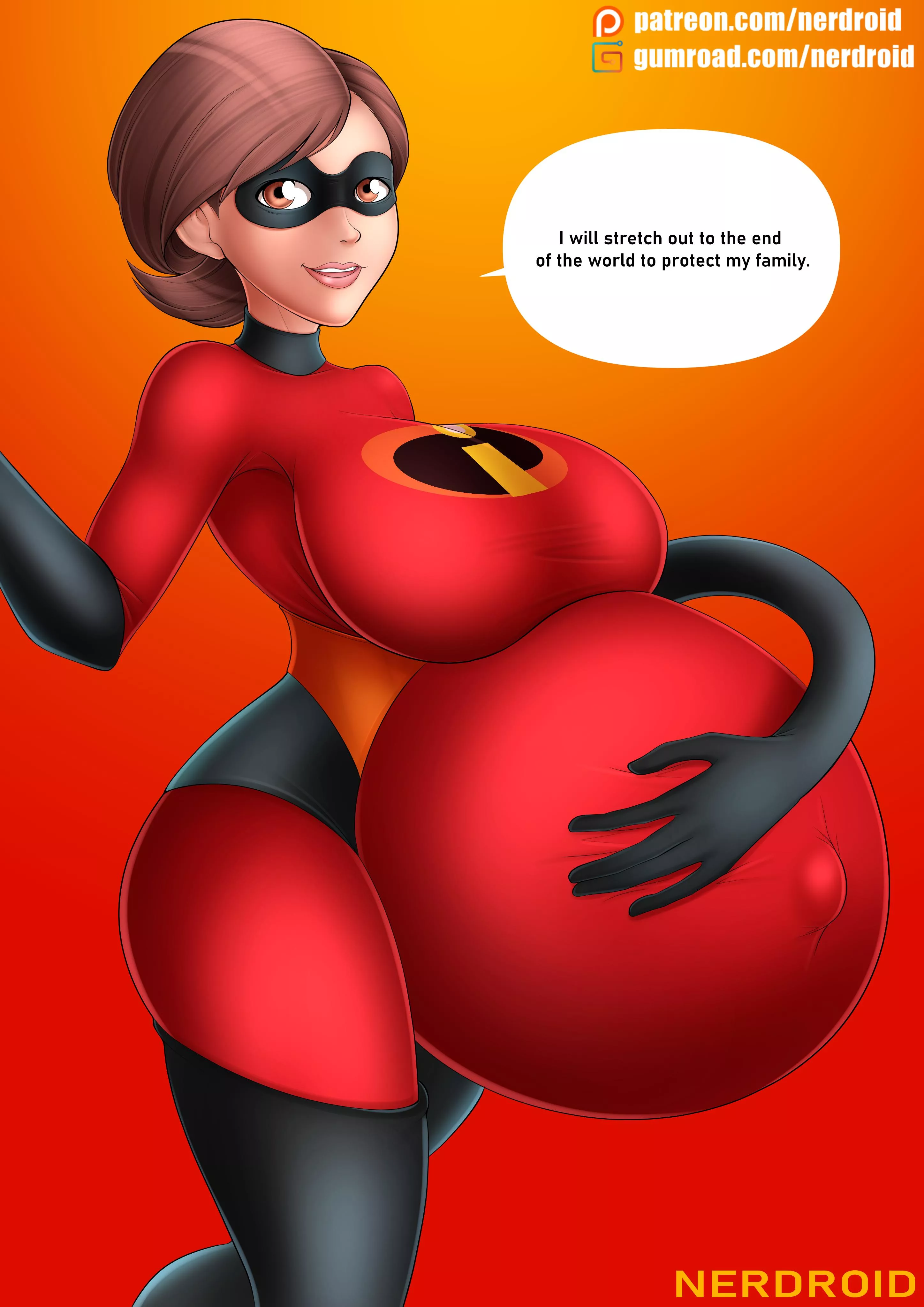 A mother can stretch out to the end of the world to protect her family. Helen Parr/Elastigirl from The Incredibles - Made on request for a member of my Patreon.