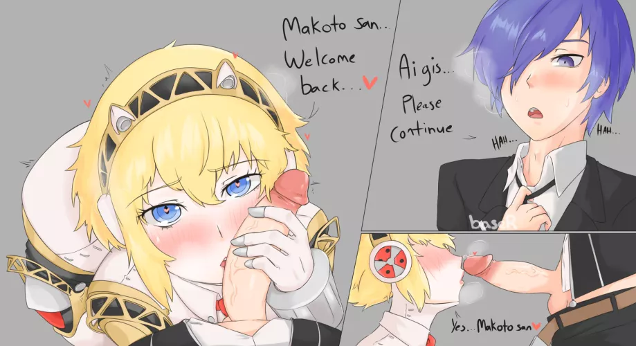 Aigis Welcomes Makoto