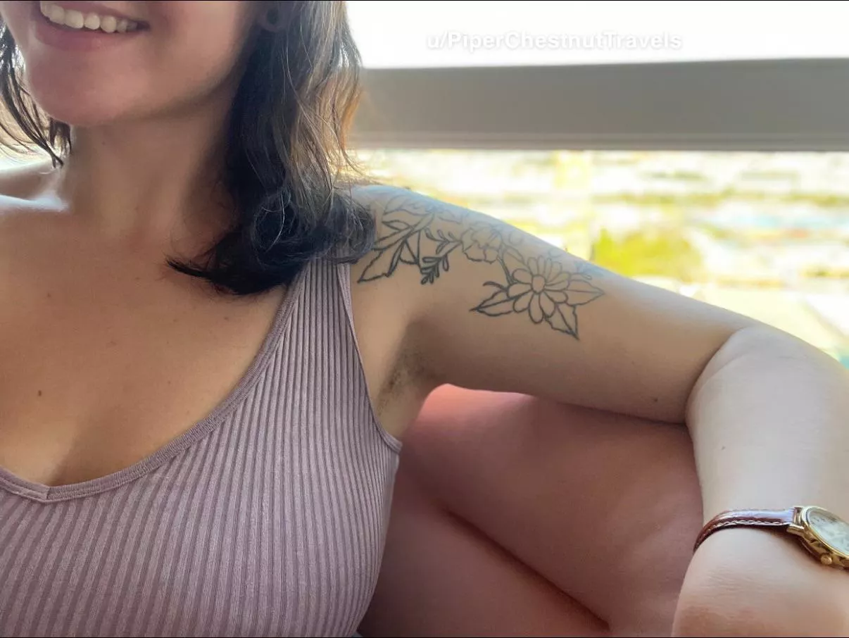 Are you here to look at my armpit or the view?