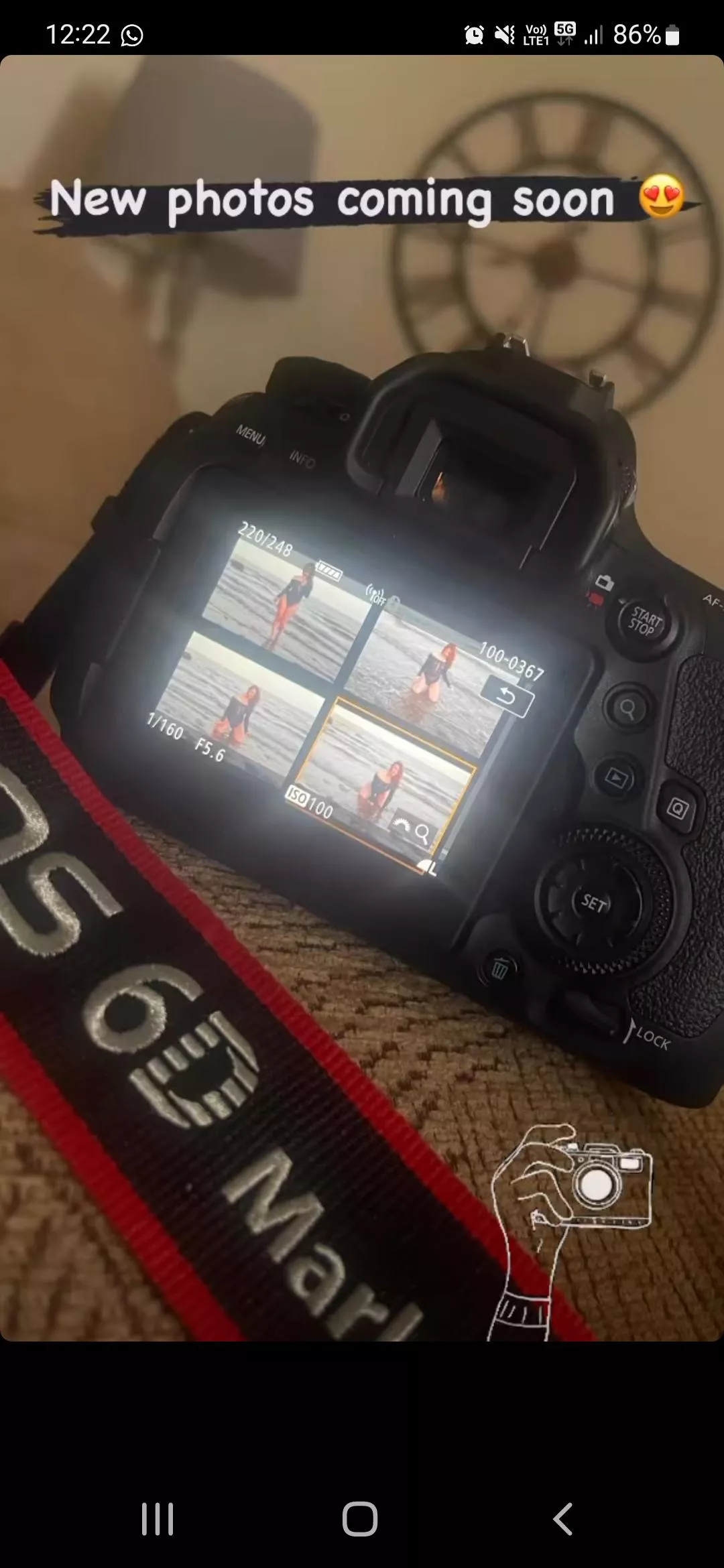 Ella Hughes latest Instagram story.