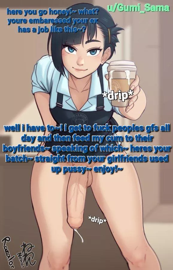 [Futa NTR] would you like that in a large or a small~?