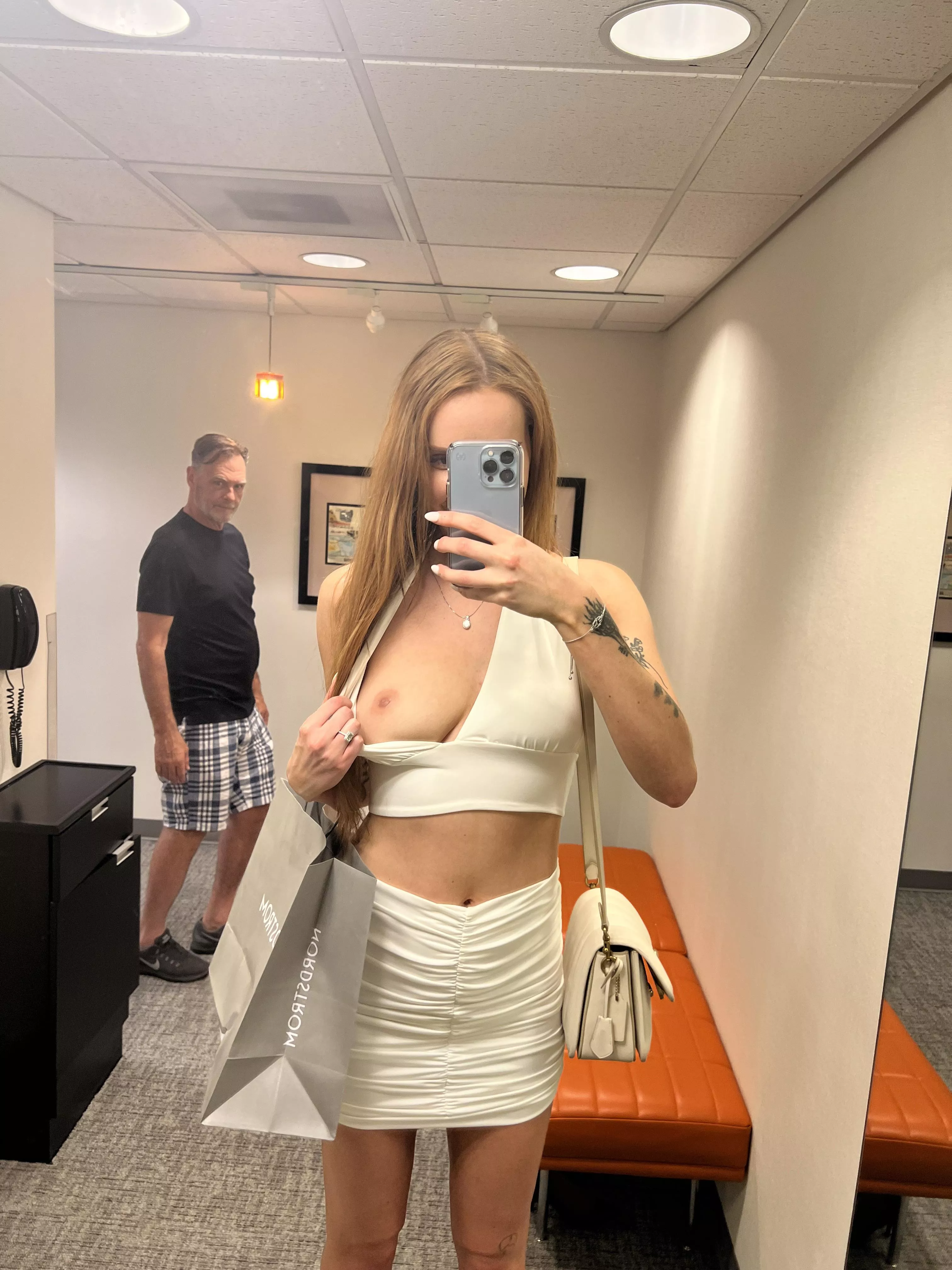 He walked in while I was flashing for the camera… whoops!