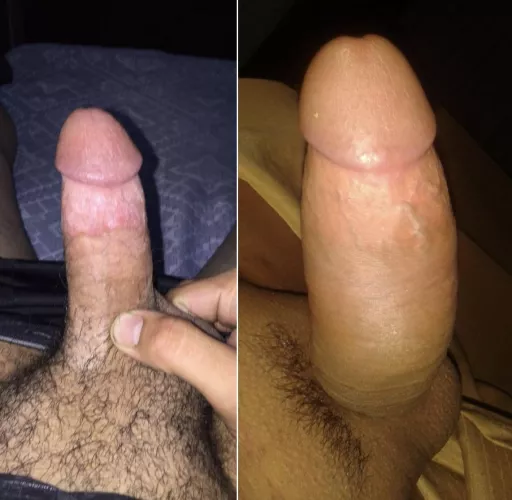 Me (left) and my gf ex (right). Do you think they are very different sizes?