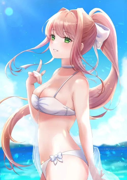 Monika wants you to be the first to see her new swimsuit