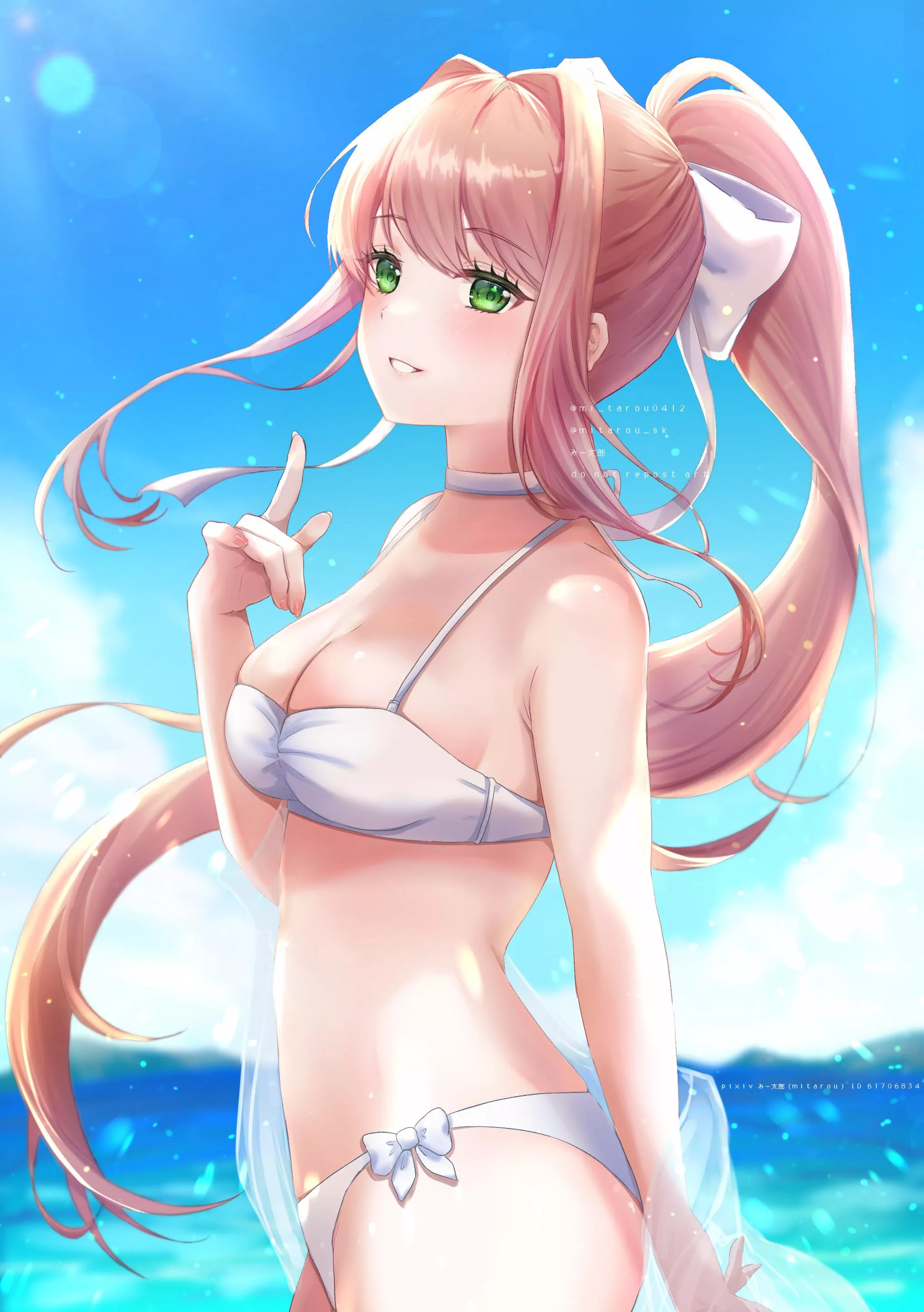 Monika wants you to be the first to see her new swimsuit