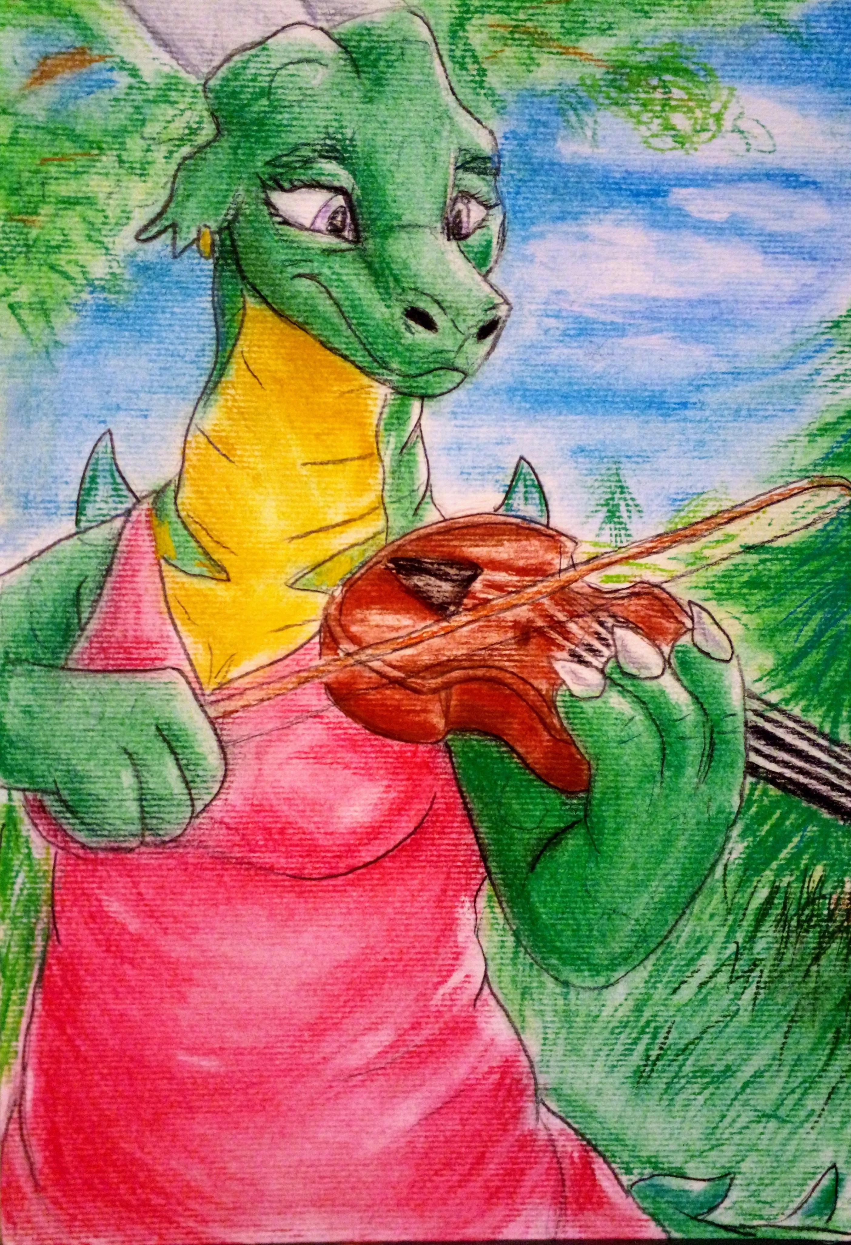 Nora (soft pastels and colored pencils drawing by me)