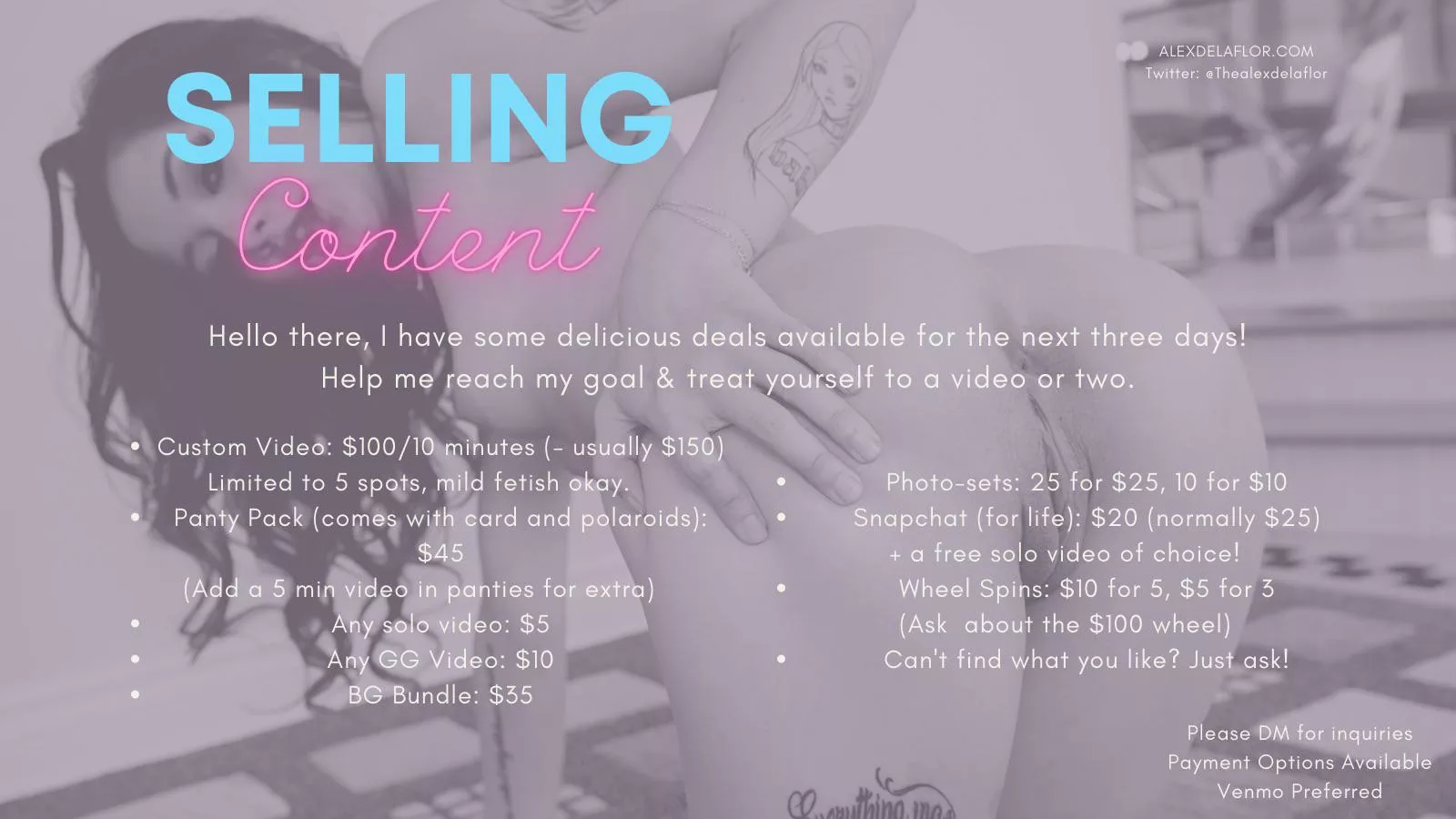 [selling] content! 🌹 Offering deals for the next few days 🌹 Solo, GG, BG, Fetish available 🌹