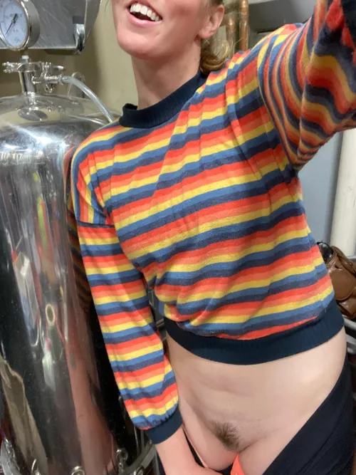 You’ve seen the titties but here’s my lil bush and vibrator in my pussy, in the brewhouse