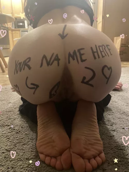 Bent over for daddy ;)