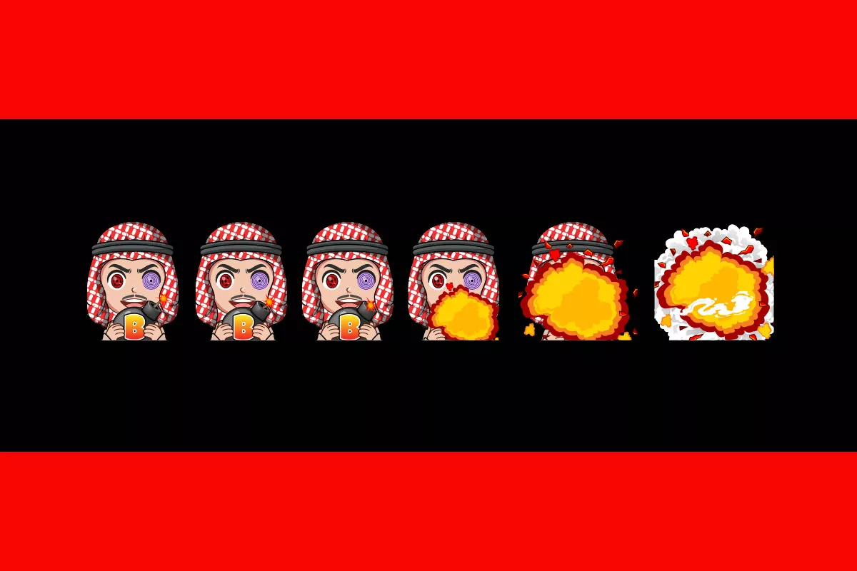 I'm making an emote for a client and animating it like below. he has mentioned that one letter emotes have been denied by twitch in the past. I have never had an emote that I made refused before so I'm just.going to ask. if I just add  I'm making an emote for a client and animating it like below. he has mentioned that one letter emotes have been denied by twitch in the past. I have never had an emote that I made refused before so I'm just.going to ask. if I just add