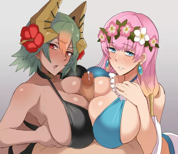 Leagjarn and Gunnthra providing a double boob ojb (‚‚®éé)??