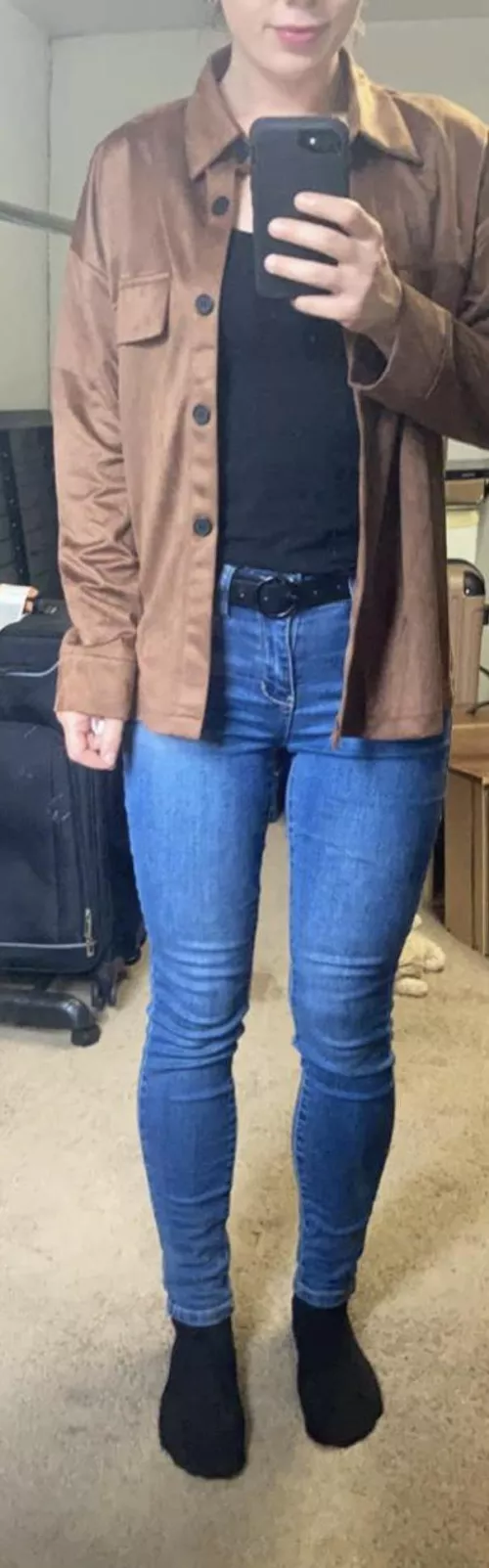 My outfit with my knee high socks on underneath 😙