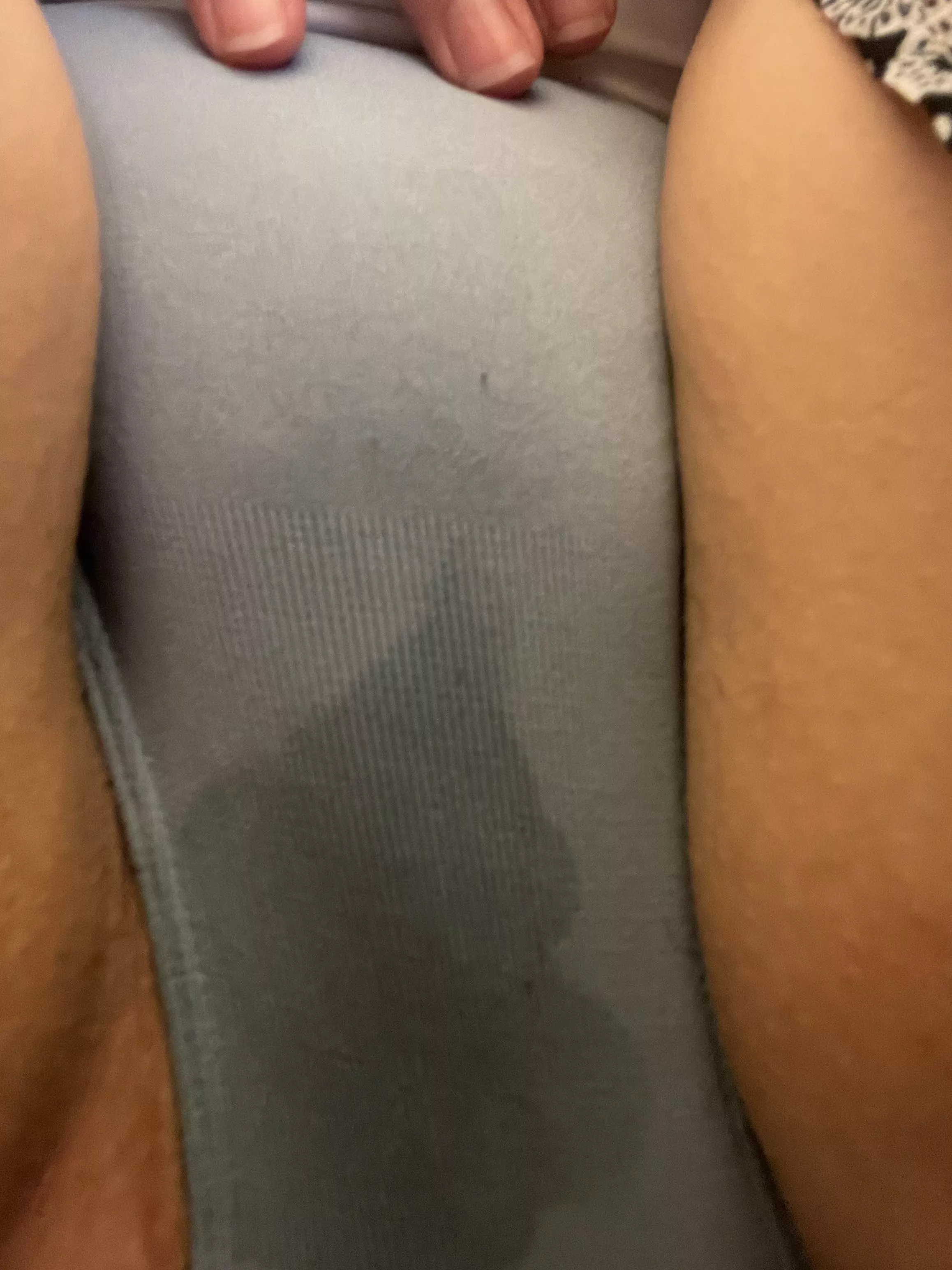 Edging with the vibrator outside my panties sure does make for quite a wet spot