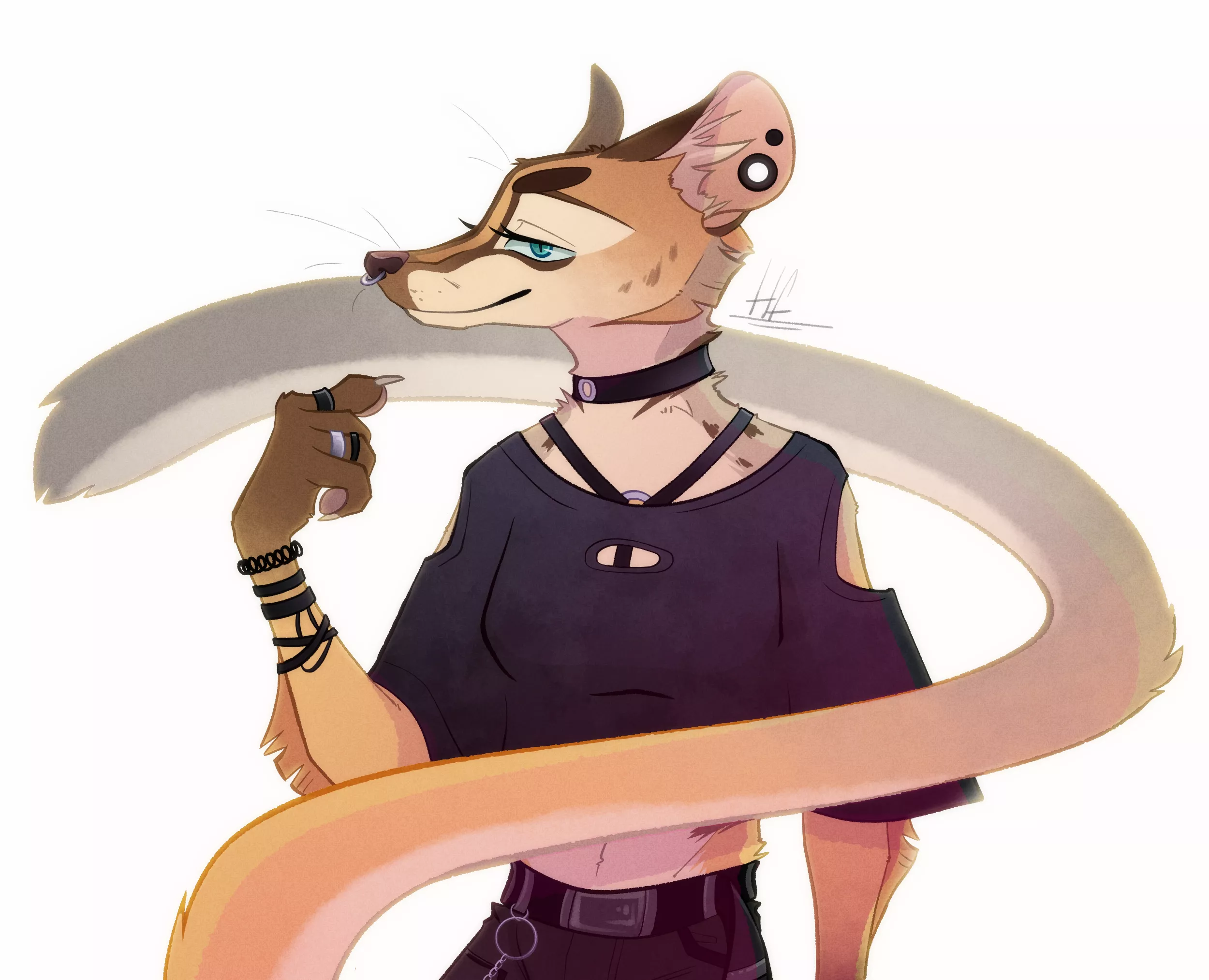 Goth style🕸 [art by me, @heretic.fox on Instagram]