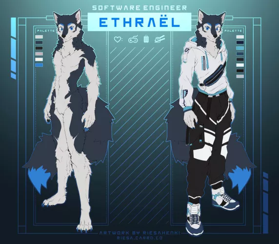 Reference Sheet Commission 💙 (for u/ArcticsWolfs !)