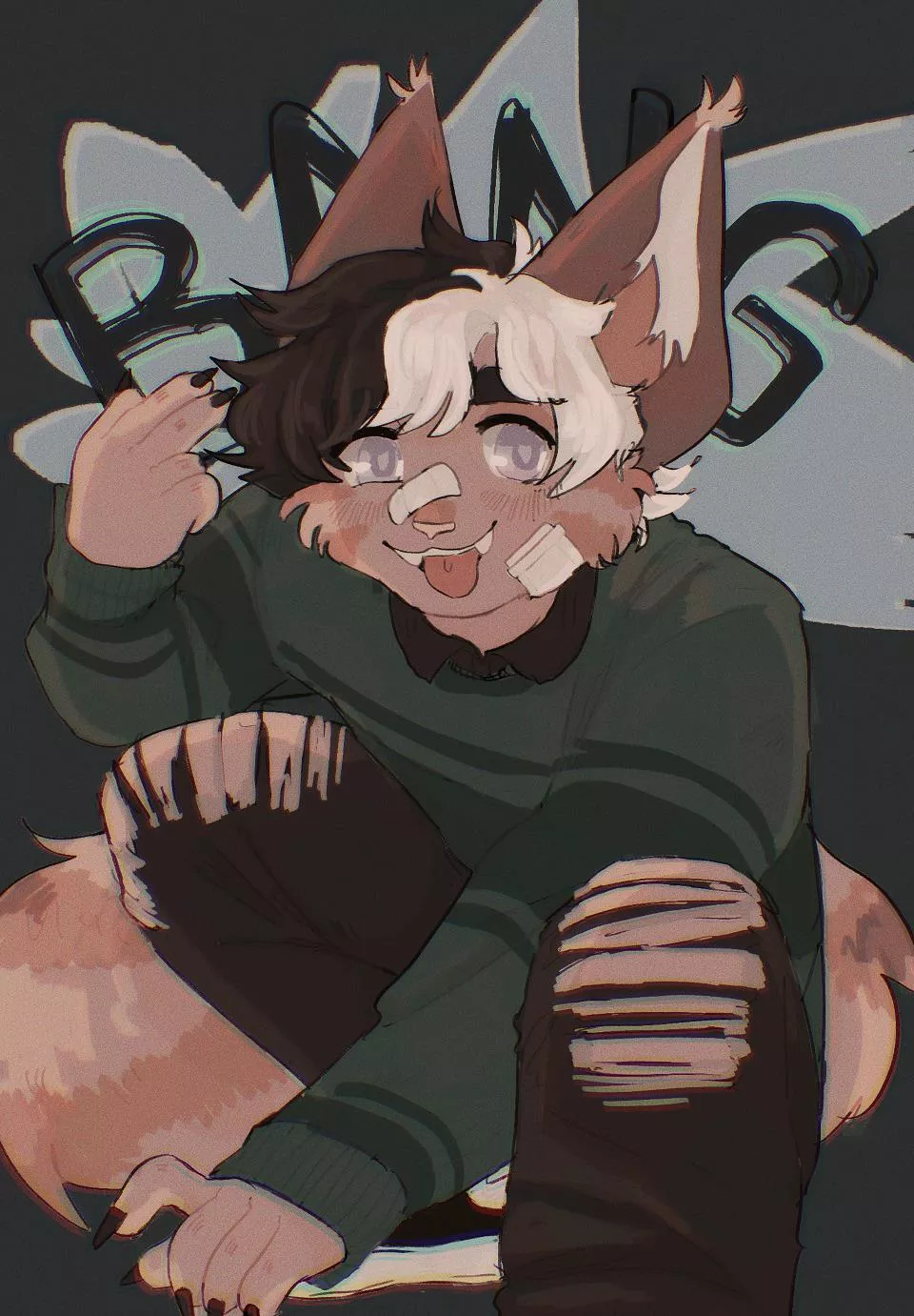 Sloppy colors but I’m happy to have finally drawn smth again 💪 (@kaniines on twitter)