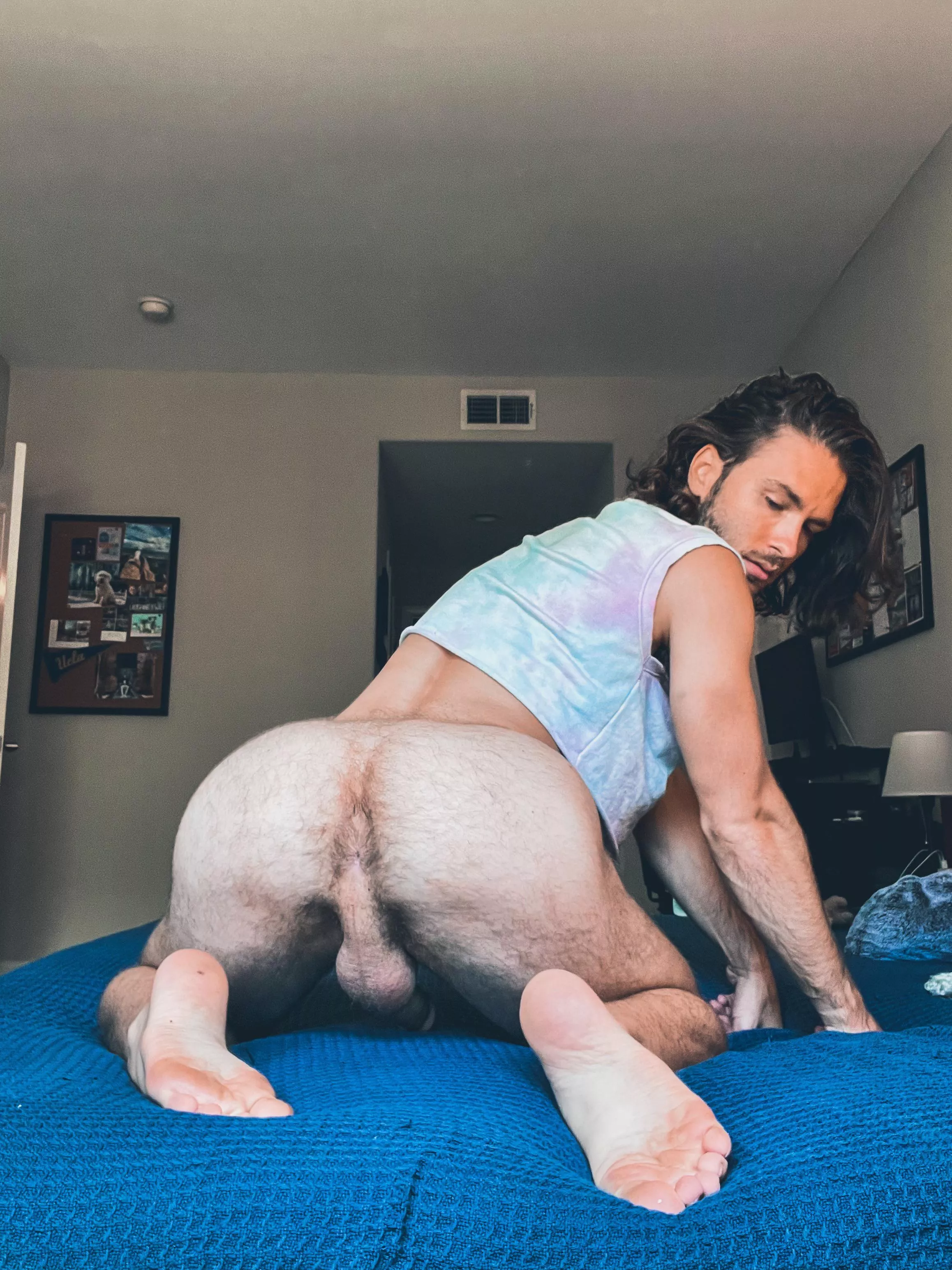 spreading my furry ass wide