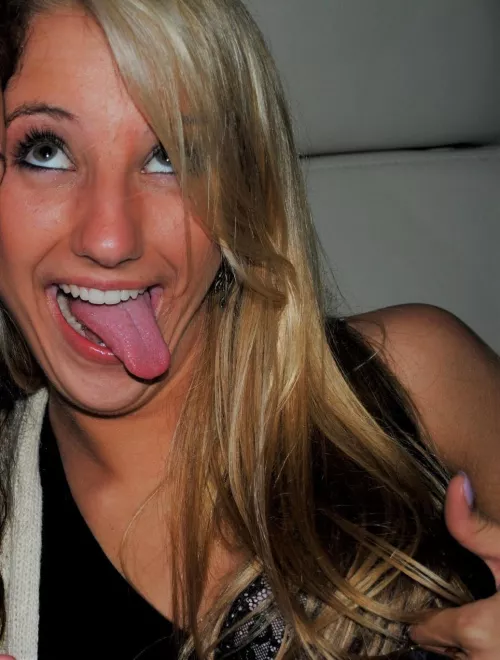 Tongue out