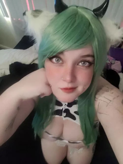 Tried to be cute and had a milky pop out xD