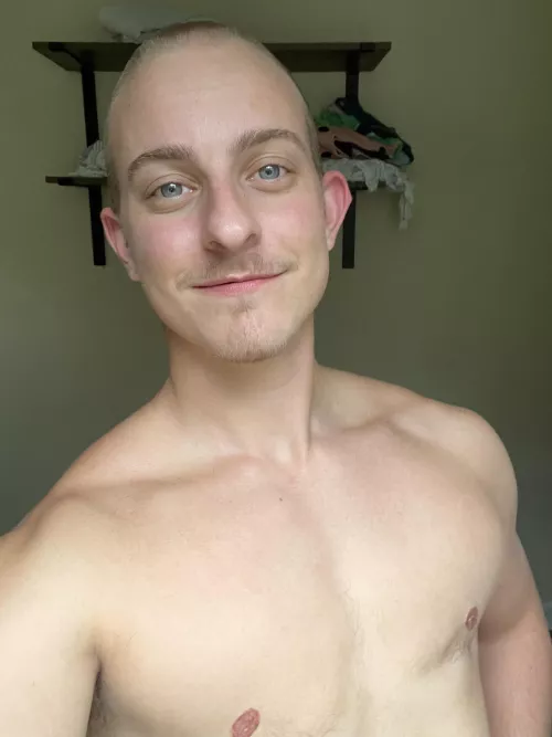 Asked for haircut advice a couple days ago, someone said buzzed, I said “yes sir!” Lol