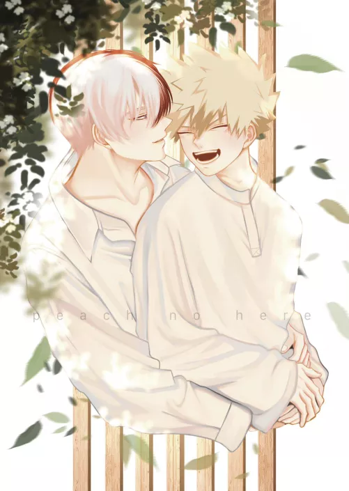 Beautiful In White 🫶❤️‍🔥 (By @PeachNoHere) | TodoBaku | My Hero Academia
