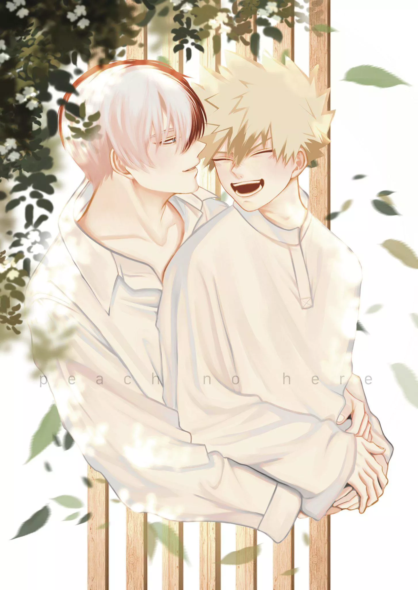 Beautiful In White 🫶❤️‍🔥 (By @PeachNoHere) | TodoBaku | My Hero Academia