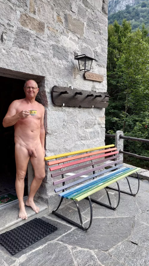 Saturday morning coffee in the Swiss mountains