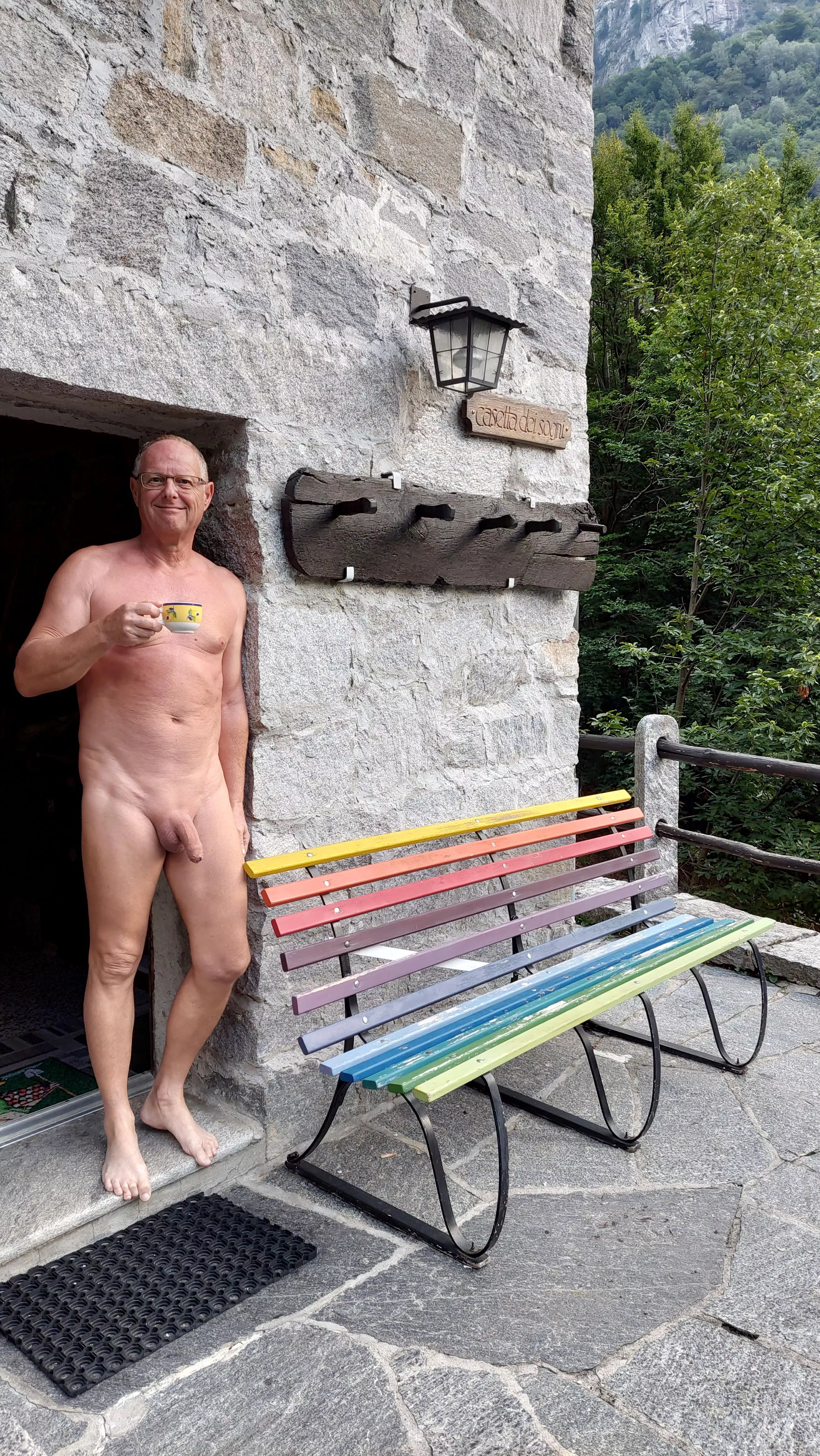 Saturday morning coffee in the Swiss mountains