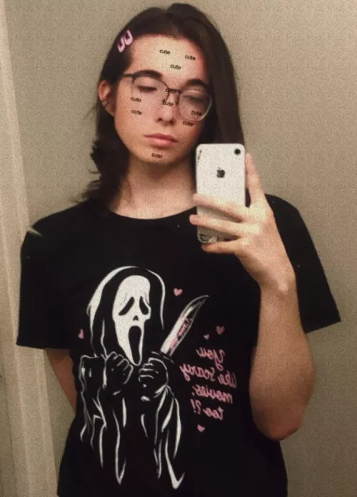 Wanna watch a scary movie with me? 👻