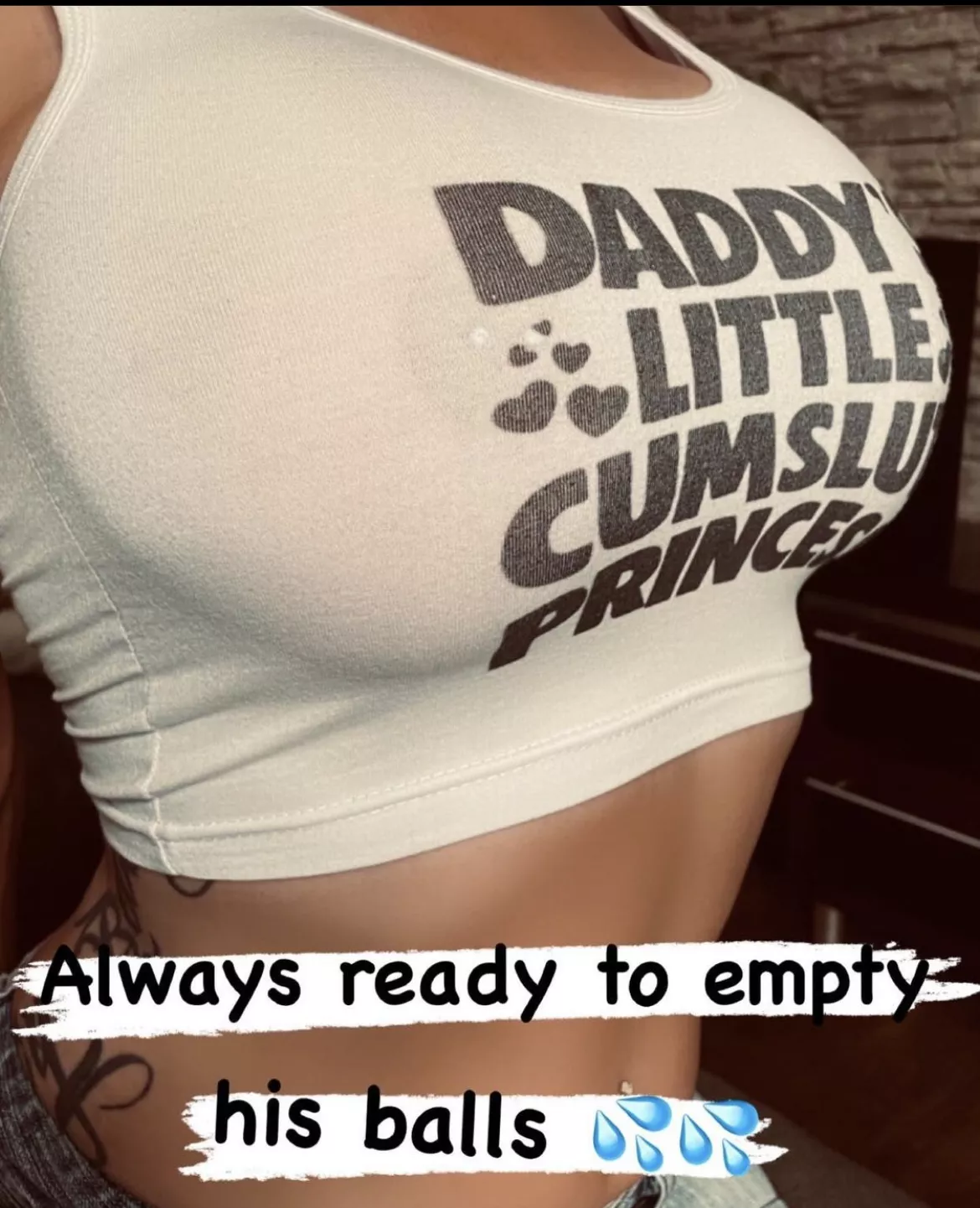 Always keep your cumslut girl nearby. You never know when you'll want a blowjob. Plus, if your friends drop by, they can use her holes too.