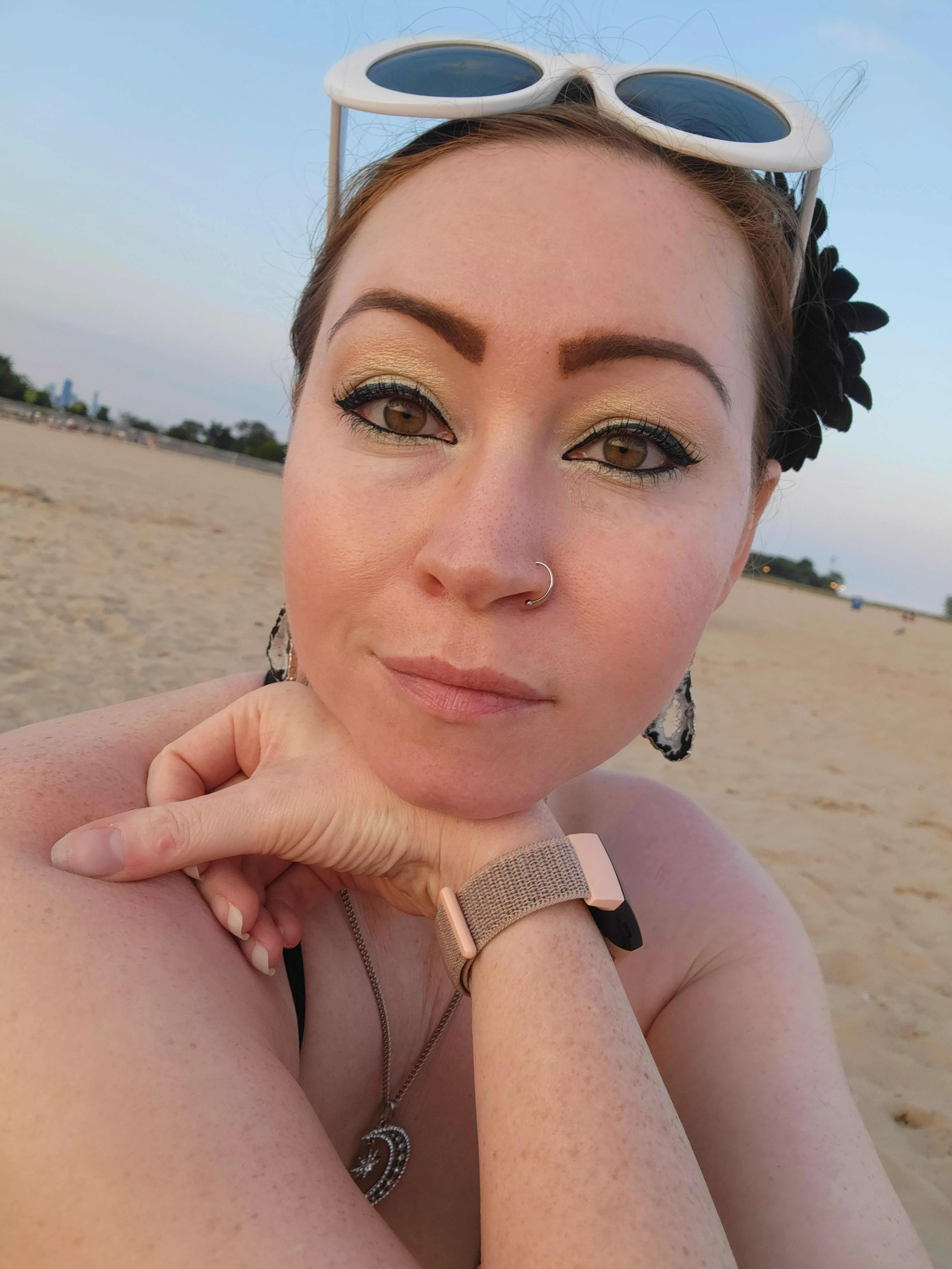 Chicago beach freckles. I think they are so cute