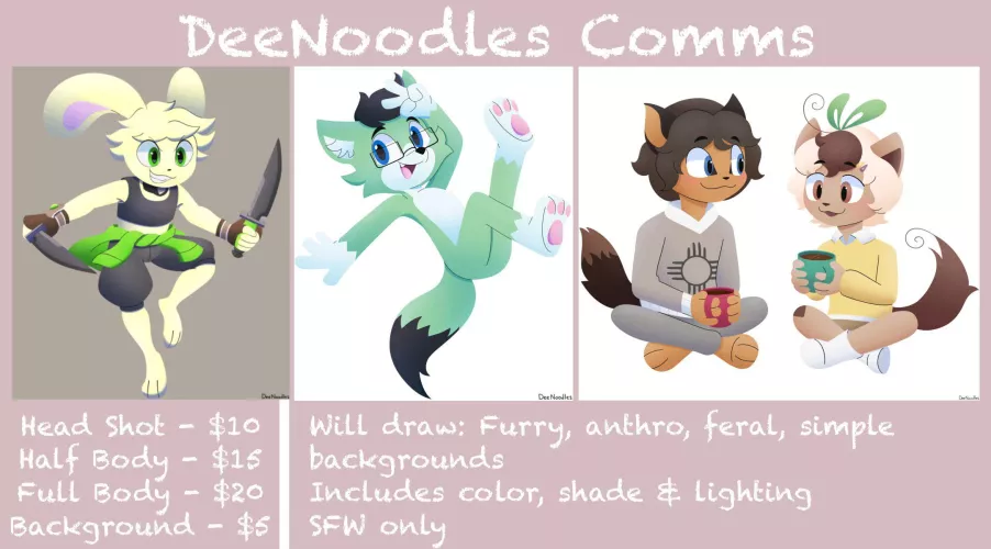 Commissions Open! See Commission Info link in bio for more details!