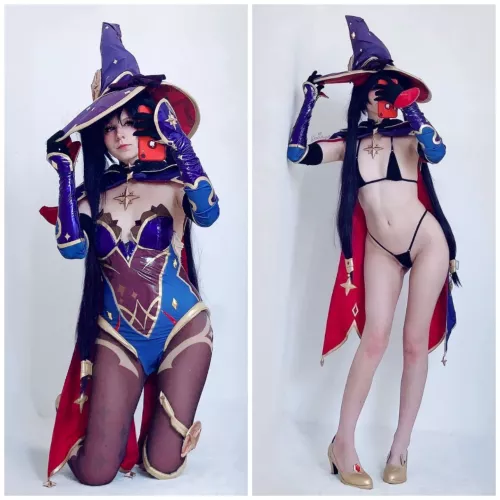 Do you prefer full cosplay or bikini versions? Mona from Genshin Impact by x_nori_ [Self]