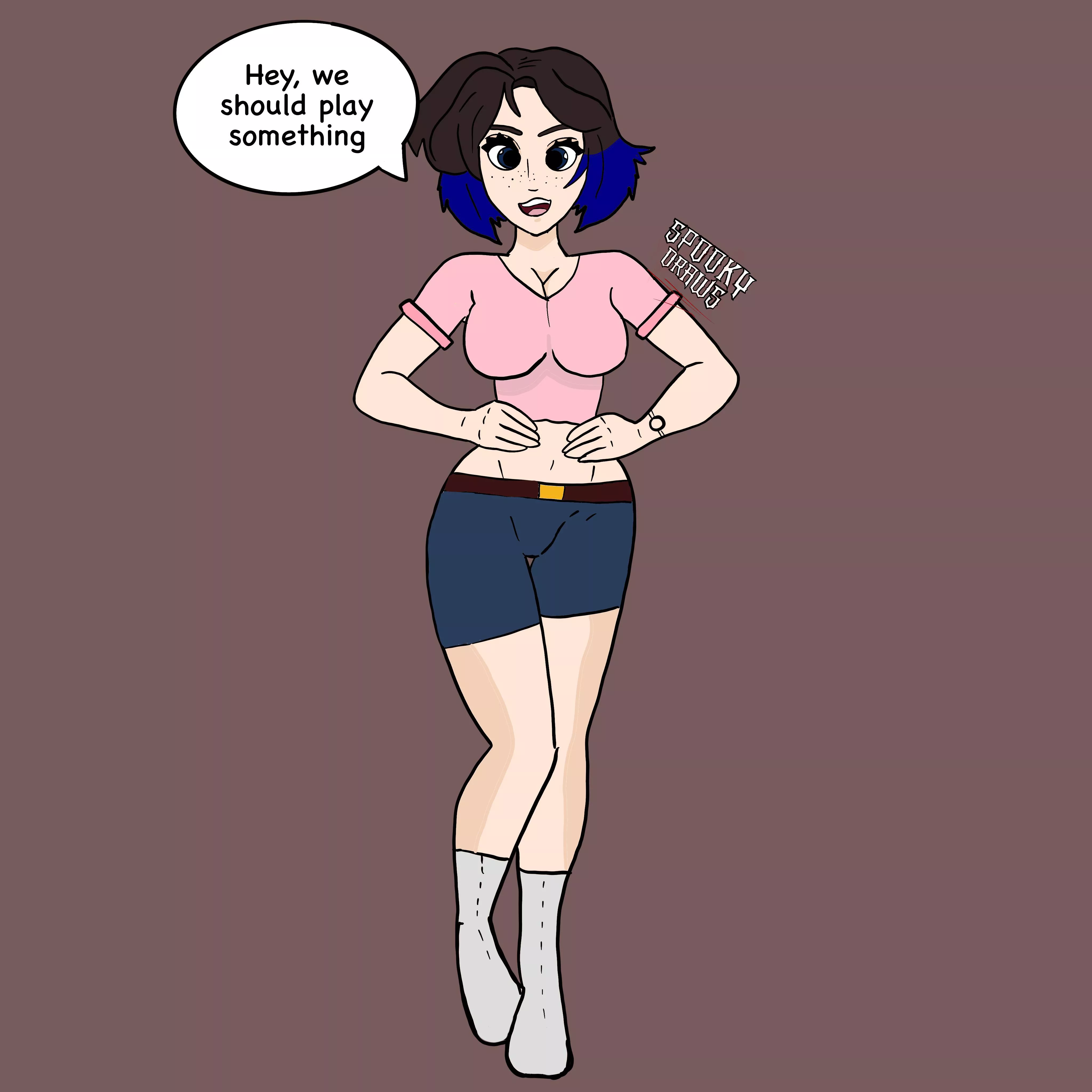 Join the strip game on twitter (@SpookyDrawNsfw) [Original]