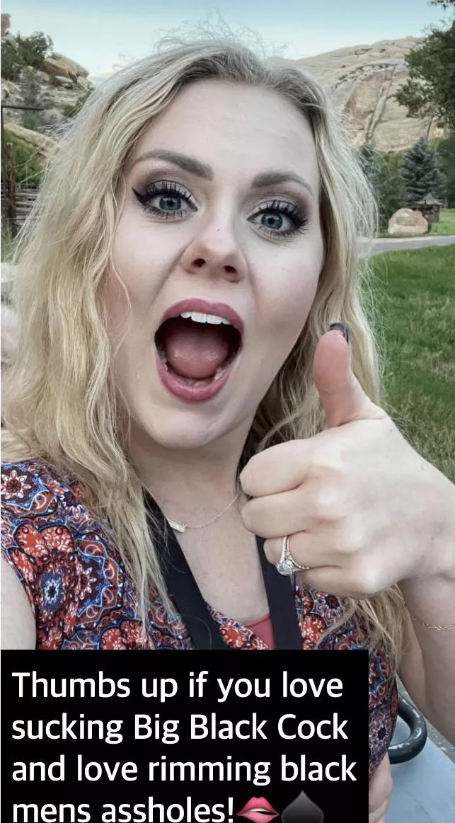 What can I say??💁🏼‍♀️ I’m a total slut for hung black men. Any black bulls that see this comment if you want that treatment from me.😘 BNWO!!!