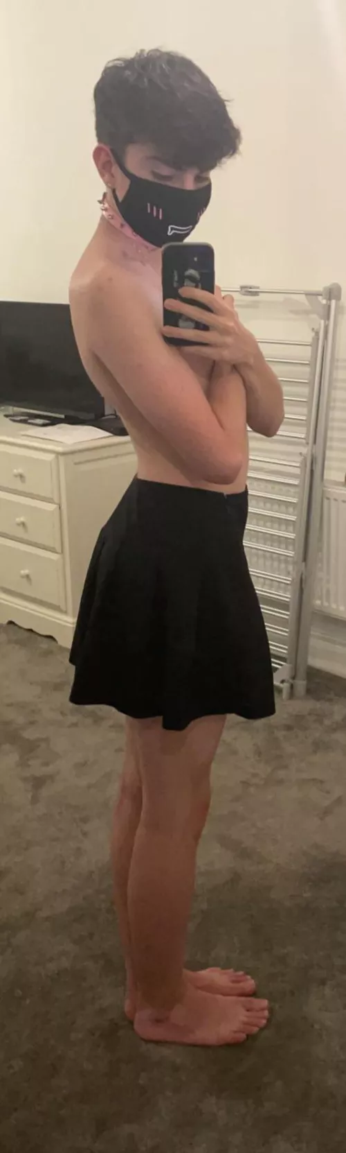 React with a ❤️ for a dm with my skirt lifted