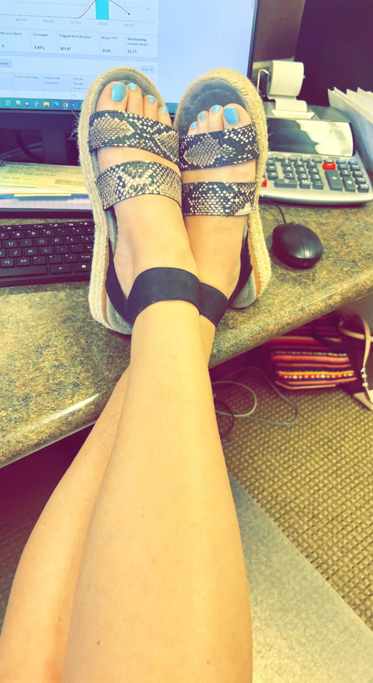 Slow day at work…. Tell me something you think would open these legs.
