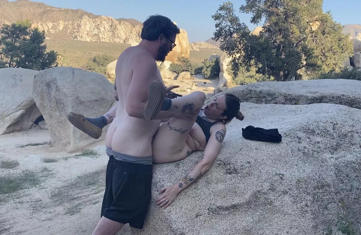 My husband pounding me in Joshua Tree National Park [mf]