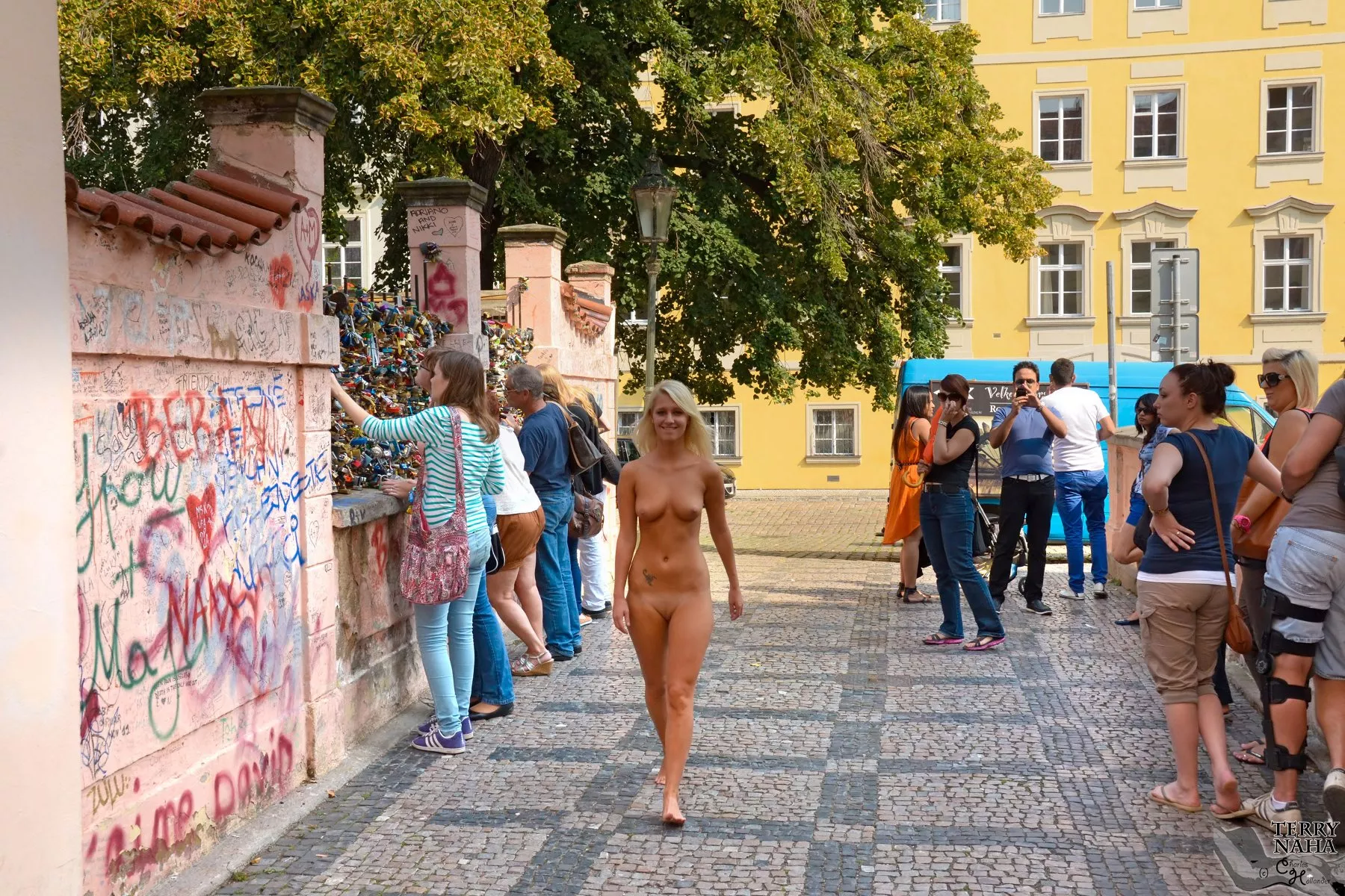 Nude Terry and the crowd