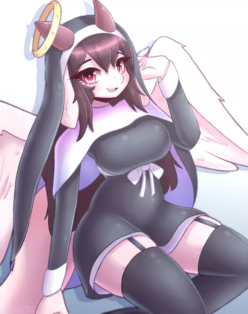 Nun ✝ (Art by me: @fluffeve on Twitter)