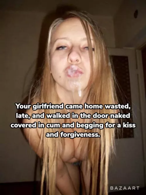 She said she was out with a friend. Do you make up with a kiss?