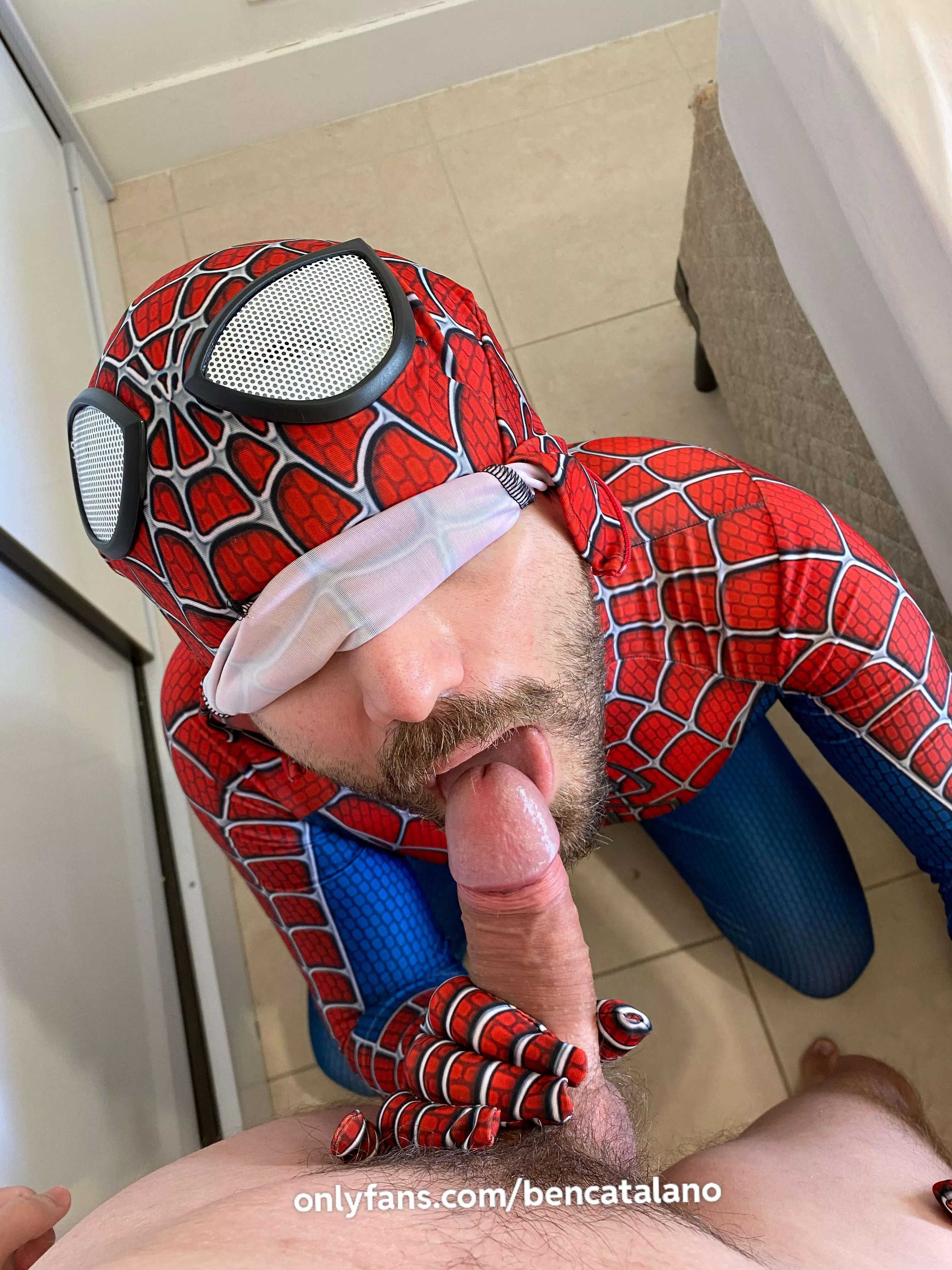 spiderman loves to swallow. get the whole video