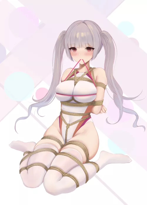 Tied up over her swimsuit